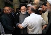 حضور حجت الاسلام شهیدی محلاتی رئیس بنیاد شهید در اولین سالگرد درگذشت آیت‌الله مهدوی کنی