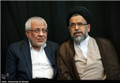 حضور حجت الاسلام علوی وزیر اطلاعات و اسدالله بادامچیان در اولین سالگرد درگذشت آیت‌الله مهدوی کنی