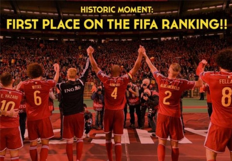 بلژیک تیم اول فوتبال جهان می‌شود