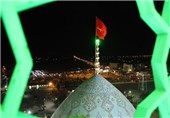 پرچم عزای امام حسین (ع) در سمنان به اهتزاز درآمد