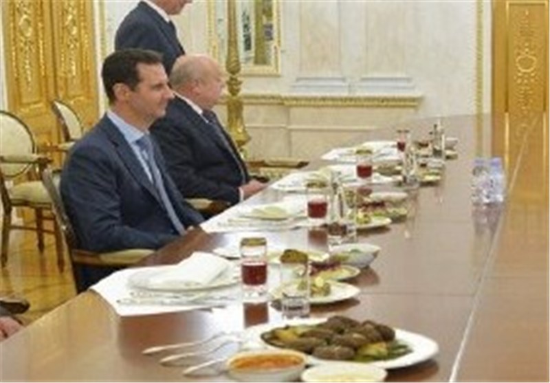 عکس/ بشار اسد در ضیافت شام پوتین