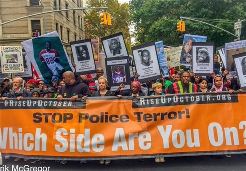 Rise Up October Wraps Up in NYC with Massive Rally against Police