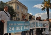 People Rally in Lisbon Protesting against NATO Exercises