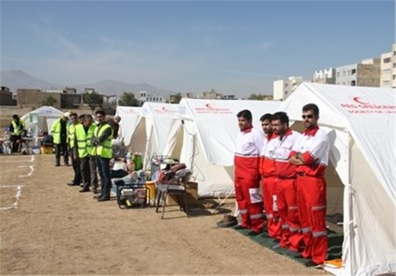 عملیات تمرینی مقابله با حوادث و بلایای طبیعی در اراک برگزار شد