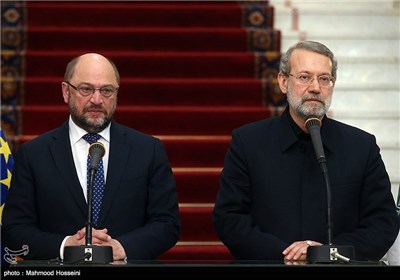 Iran’s Speaker Larijani, EP President Schulz Meet in Tehran