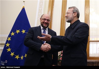 Iran’s Speaker Larijani, EP President Schulz Meet in Tehran