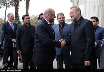 Iran’s Speaker Larijani, EP President Schulz Meet in Tehran