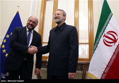 Iran’s Speaker Larijani, EP President Schulz Meet in Tehran