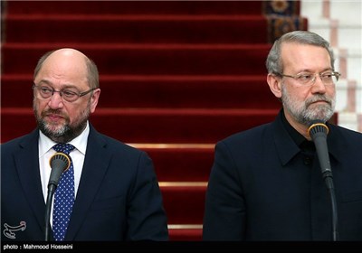 Iran’s Speaker Larijani, EP President Schulz Meet in Tehran