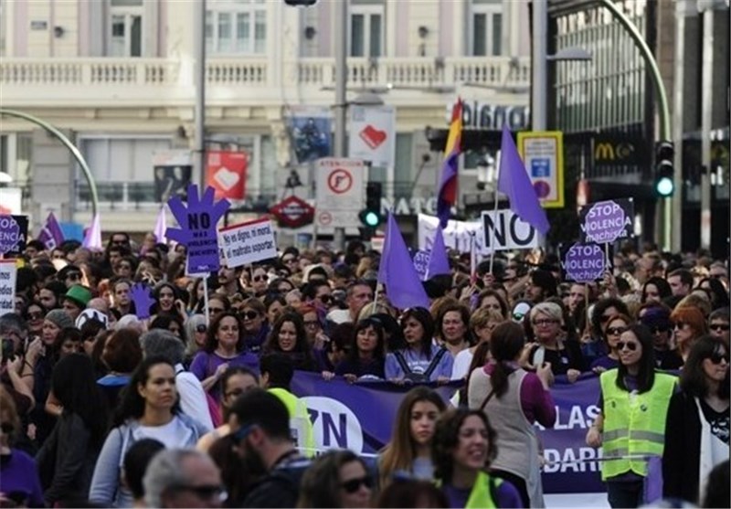 Large March in Madrid Protests Domestic Violence in Spain