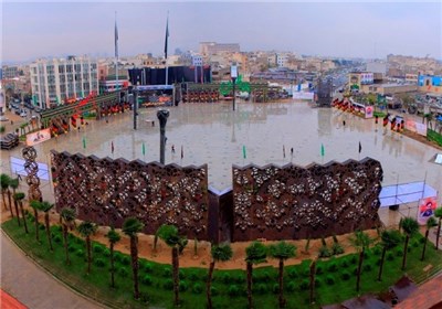 برگزاری آئین های دومین سوگواره خمسه در میدان امام حسین (ع)