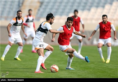 پورعلی گنجی و رامین رضائیان در تمرین تیم ملی فوتبال