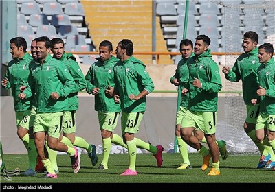 تمرین تیم ملی فوتبال پیش از دیدار با ترکمنستان