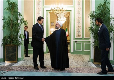 دیدار نیکولاس مادورو رئیس جمهوری ونزوئلا با حسن روحانی رئیس جمهور ایران