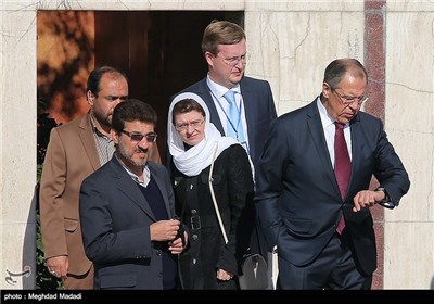 لاوروف وزیرامور خارجه روسیه در فرودگاه مهرآباد