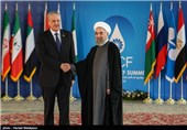 استقبال حجت‌الاسلام حسن روحانی رئیس جمهور از عبدالمالک سلال نخست وزیر الجزایر - سومین اجلاس سران مجمع کشورهای صادرکننده گاز (GECF)