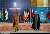 استقبال حجت‌الاسلام حسن روحانی رئیس جمهور از محمدو بوهاری رئیس جمهور نیجریه - سومین اجلاس سران مجمع کشورهای صادرکننده گاز (GECF)