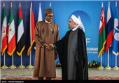 استقبال حجت‌الاسلام حسن روحانی رئیس جمهور از محمدو بوهاری رئیس جمهور نیجریه - سومین اجلاس سران مجمع کشورهای صادرکننده گاز (GECF)