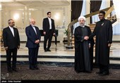 مراسم دیدار محمدو بوهاری جمهور نیجریه با حجت‌الاسلام حسن روحانی