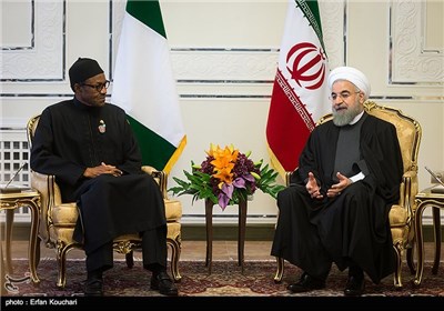 مراسم دیدار محمدو بوهاری جمهور نیجریه با حجت‌الاسلام حسن روحانی