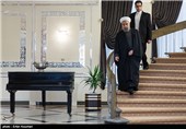 ورود حجت‌الاسلام حسن روحانی رئیس جمهور به محل دیدار