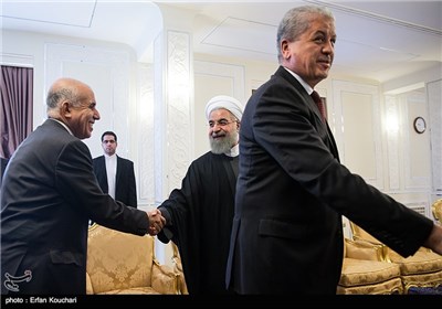 مراسم دیدار عبدالمالک سلال نخست وزیر الجزایر و حجت الاسلام حسن روحانی رئیس جمهور