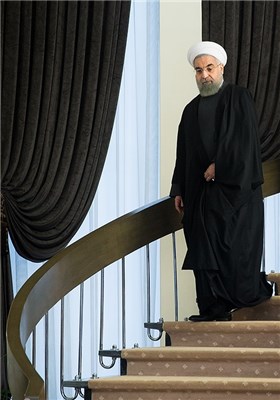 ورود حجت‌الاسلام حسن روحانی رئیس جمهور به محل دیدار