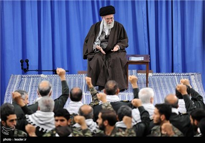 Basij Commanders, Personnel Meet Ayatollah Khamenei