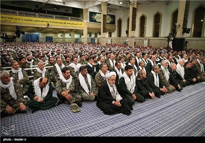 Basij Commanders, Personnel Meet Ayatollah Khamenei