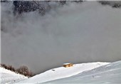 عکس/طبیعت برفی کوه های خلخال