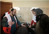 کمک درمانگاه‌های صحرایی شهرداری در مرز شلمچه به هلال احمر