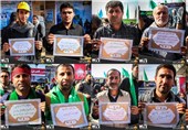 تصاویری از حضور راهپیمایان اربعین حسینی در کمپین «تنهامسیر»