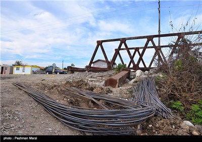 مراحل بازسازی پل معلم کوه - مازندران