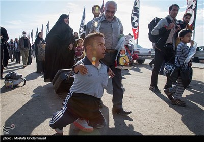 خروج زائران اربعین حسینی از مرز چذابه - خوزستان