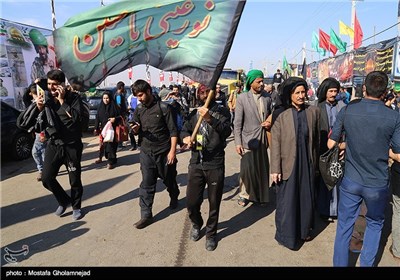 خروج زائران اربعین حسینی از مرز چذابه - خوزستان