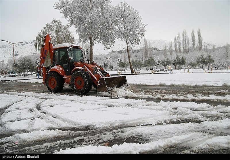 بارش برف در ارتفاعات و گردنه‌های استان لرستان