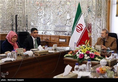 Indonesian MPs Meet Speaker Larijani in Iran