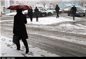 بارش برف در اراک