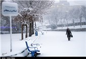 بارش برف در اراک