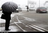 بارش برف در اراک