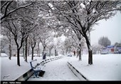 بارش برف در اراک