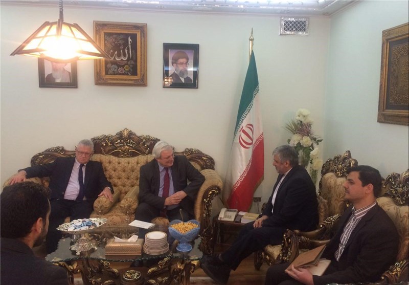 دیدار هیأتی از سازمان ملل با سفیر جمهوری اسلامی ایران در سوریه