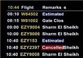 شرکت‌های انگلیس پروازهای بیشتری به مقصد شرم الشیخ را لغو کردند