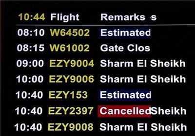 شرکت‌های انگلیس پروازهای بیشتری به مقصد شرم الشیخ را لغو کردند