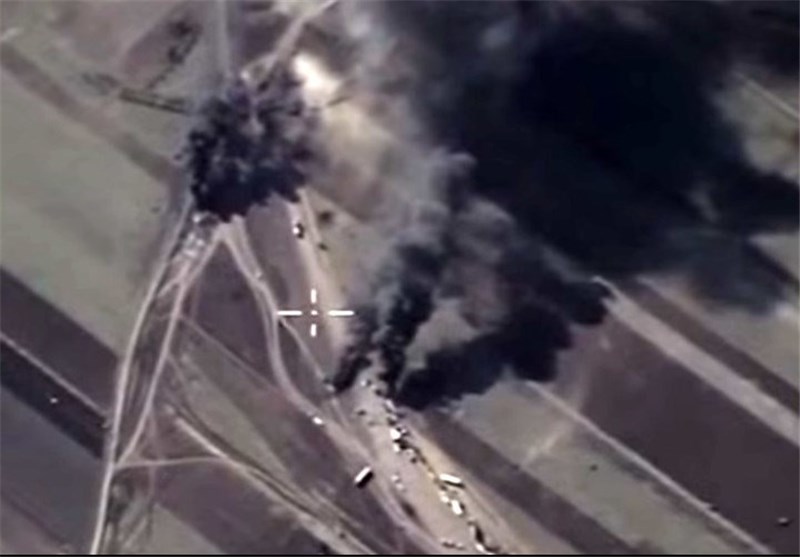 انفجار تانکرهای حمل نفت داعش در سوریه + فیلم