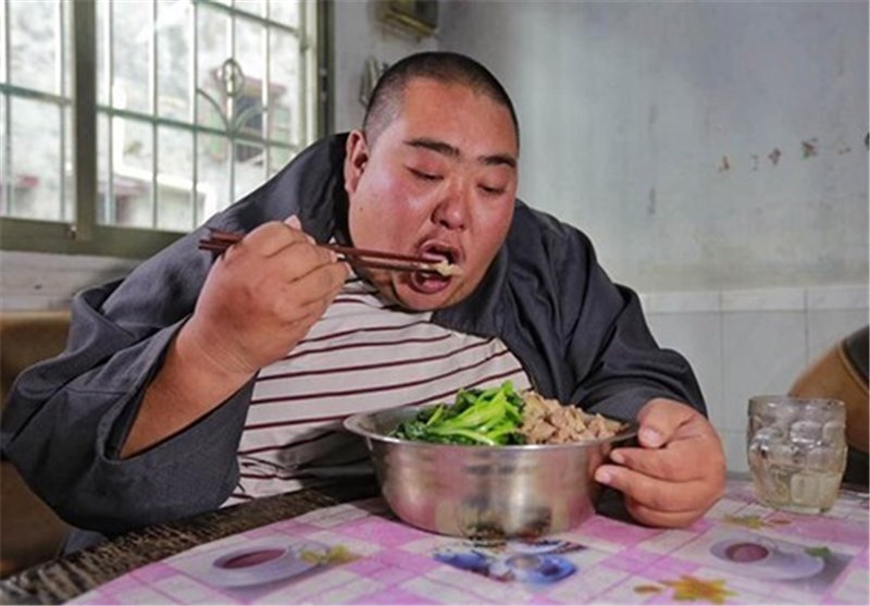تصاویری از چاق‌ترین مرد چینی