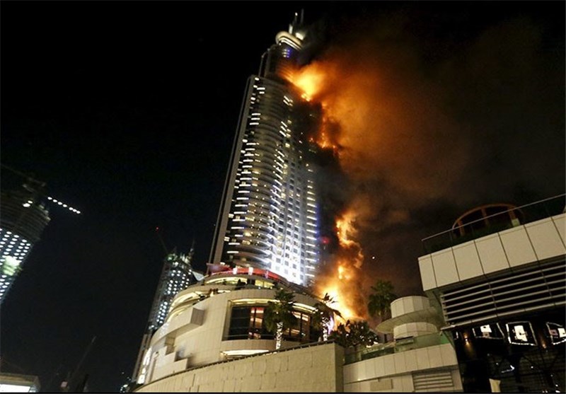 هتل 5 ستاره و 63 طبقه‌ای دوبی دچار آتش‌سوزی شد