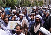 طلاب گلستانی در اعتراض به شهادت شیخ نمر تجمع کردند