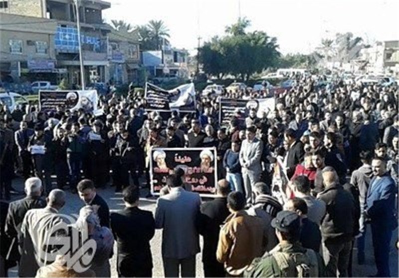 تظاهرات اهالی استان واسط عراق در اعتراض به اعدام شیخ نمر