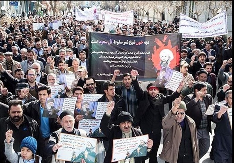 مردم لرستان در اعتراض به اعدام شیخ نمر توسط آل‌سعود راهپیمایی کردند